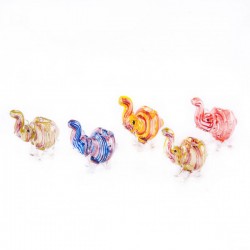 Glass Elephant Tobacco Pipes 10cm for Wholesale