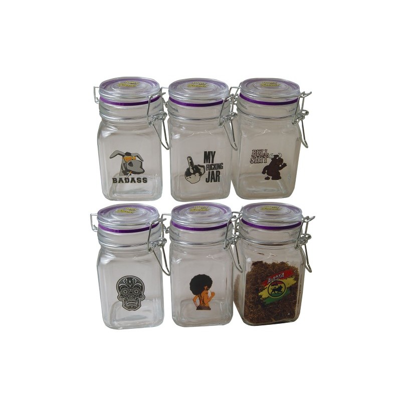 Juicy Jays glass jars for herbs 280ml display of 6