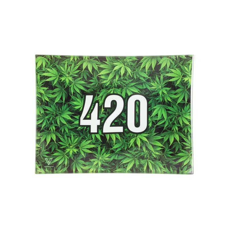Green 420 - Wholesale distribution small glass rolling tray