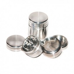 Mini silver aluminium weed grinder for wholesale to grow shops