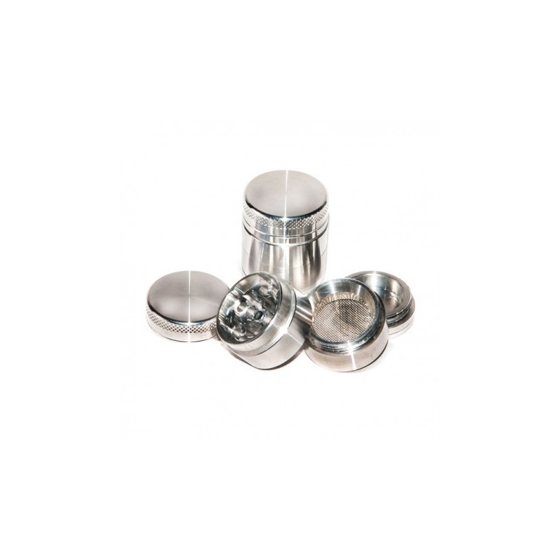 Mini silver aluminium weed grinder for wholesale to grow shops