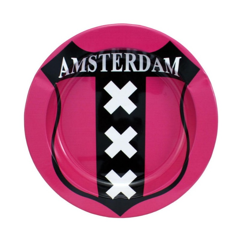 posacenere in metallo Amsterdam XXX pink