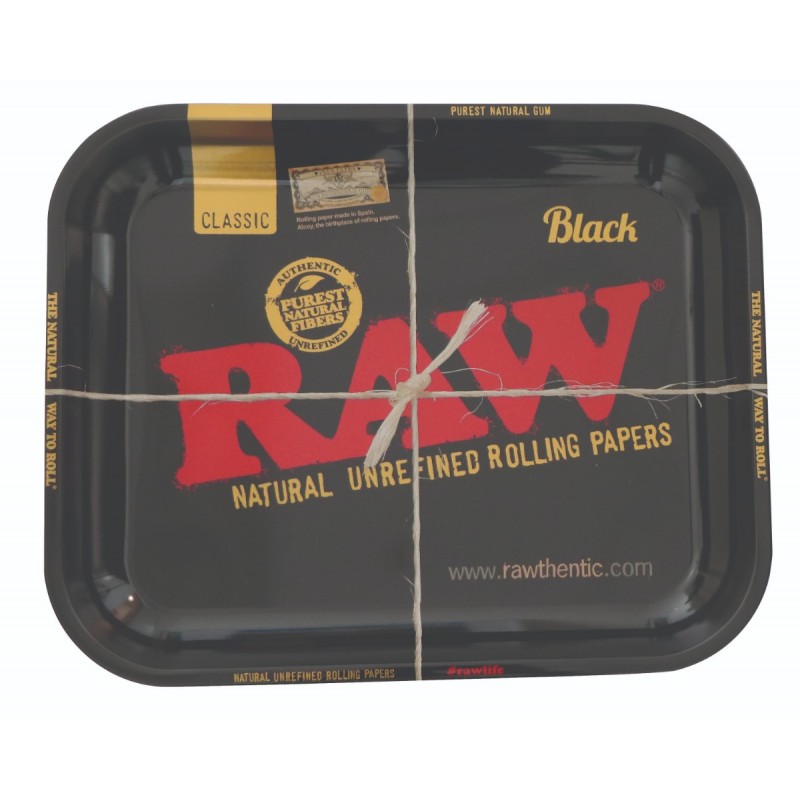 Raw Medium size black rolling tray for wholesale B2B
