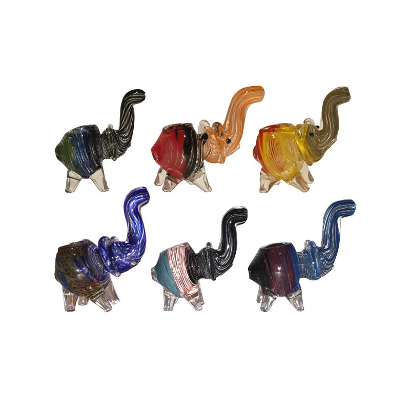 pipa elefante in vetro