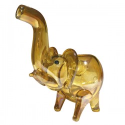 Pipa tabacco elefante di vetro colore oro per l'ingrosso