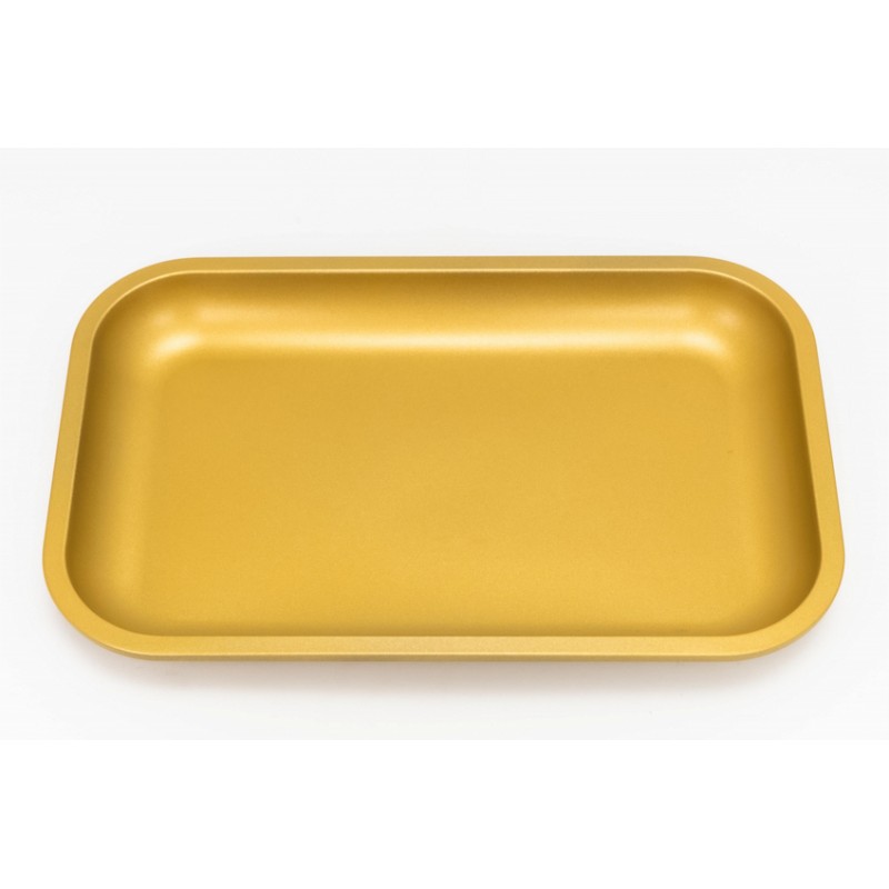 slx non-stick rolling tray made from aluminium with a teflon ceramic coating. Scratch and chip resistant
