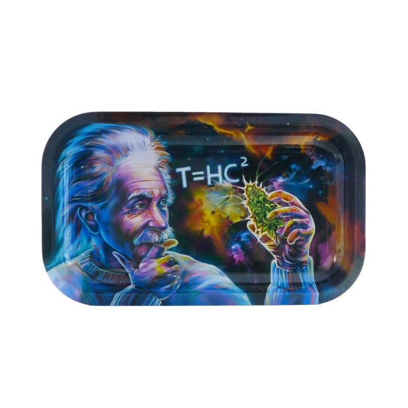 V-Syndiacte tray medium size with Einstein Black hole design. Perfect surface for rolling cigarettes and joints