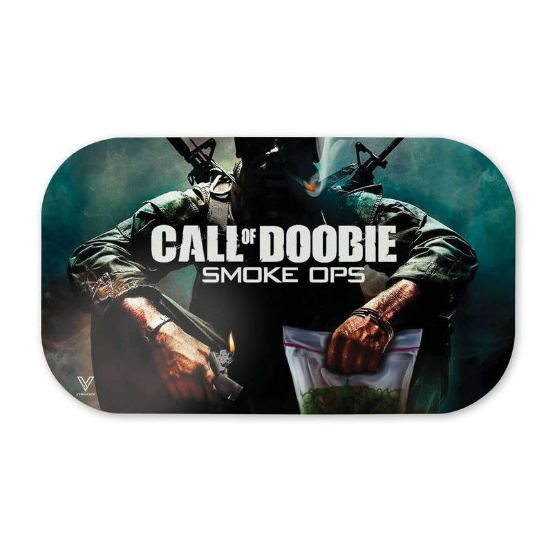 v-syndiacte magnetic tray cover with call of doobie design. Fits medium size trays