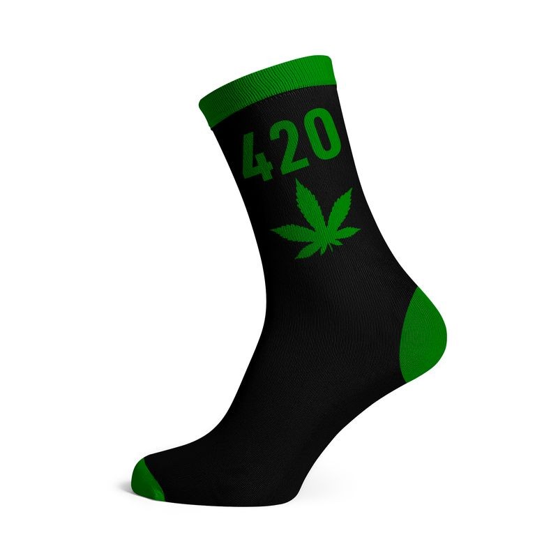 socks for wholesale 420 cannabis leaf design