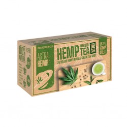 Astrahemp green tea teabags with hemp oil. For wholesale only