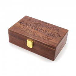 Cannabis engraved Smokers Rolling box made from wood, for wholesale only
