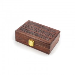 Wooden Box with Cannabis leaf design