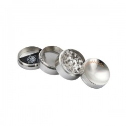 concave lid metal weed grinder - display of 12 grinders for wholesale