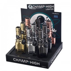 Champ High Blue flame torch lighter Display of 9 for wholesale