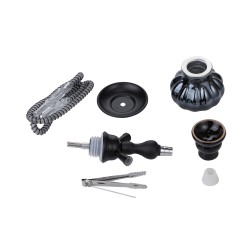 Shisha Hookah Two hoses 25cm Black for wholesale