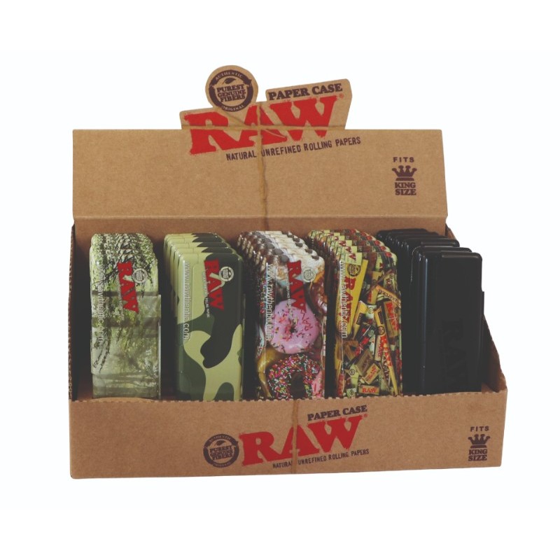 Raw Tin Paper Case for KS papers - Box of 30 Assorted designs - Wholesale