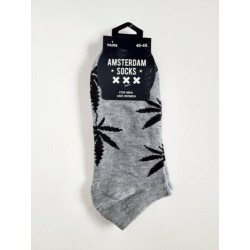 Cannabis Leaf Grey short socks