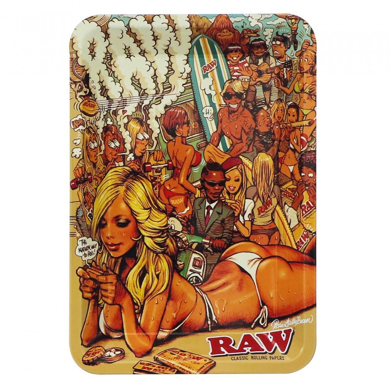 Raw x RJB Summer Beach Mini Rolling Tray Wholesale
