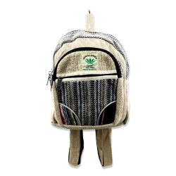 Wholesale Himalaya Hemp THC Free Mini backpack Black and Brown Stripes