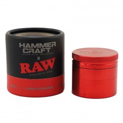 Hammercraft x Raw Grinder Erba Alluminio Rosso Piccolo 50mm 4 Parti in vendita all'ingrosso
