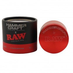 Raw x Hammercraft Grinder erba o trita erba rosso grande 63mm