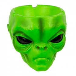 Alien head green ashtray for wholesale