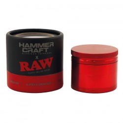 Raw Hammer Craft Red Aluminium Grinder 55mm 4 parts - Wholesale