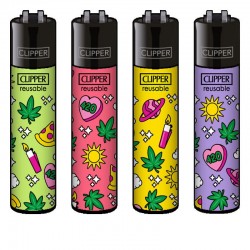 Wholesale clipper lighters bulk display 420 designs