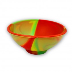 Silicone Bowl for mixing and rolling Tobacco - Red and green