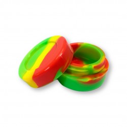Silicone Jars Non-stick Rasta colour for hemp resins and extracts - Multi-i Wholesale