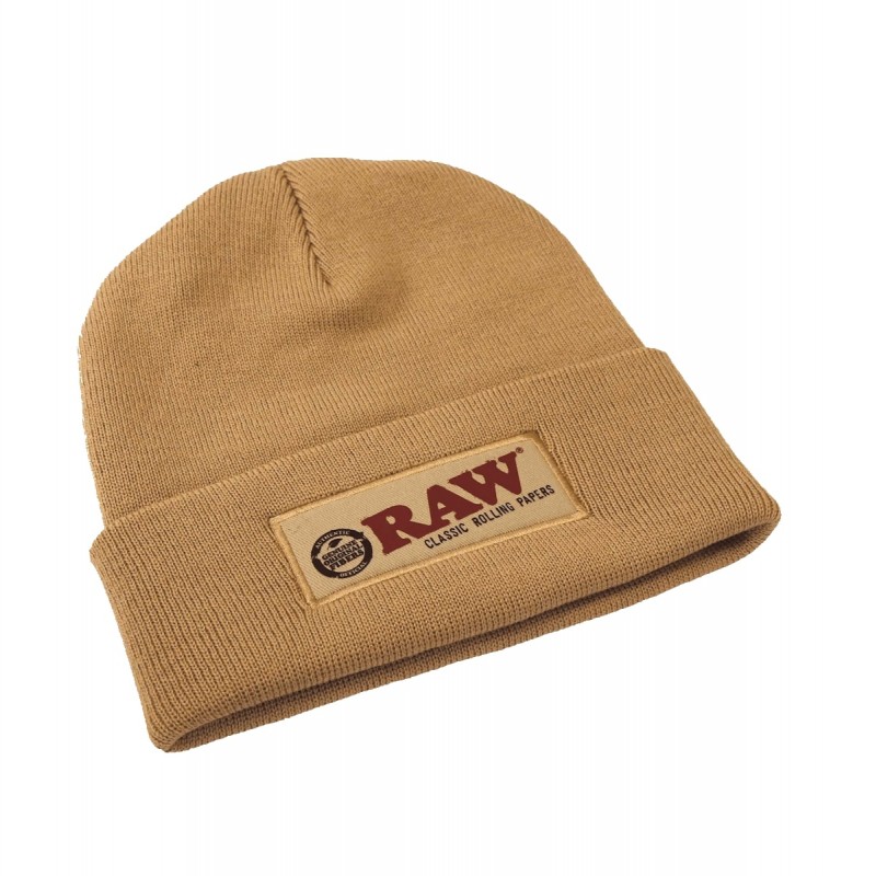 Raw Stash Beanie Hat Tan Colour - Wholesale